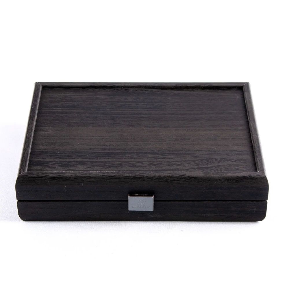 Manopoulos Speelkaarten Etui - Zwart Hout