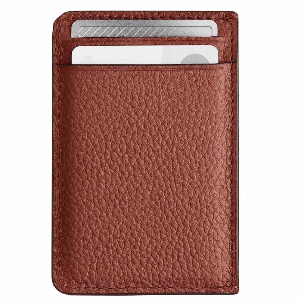 Woolnut Leather Card Holder - Cognac