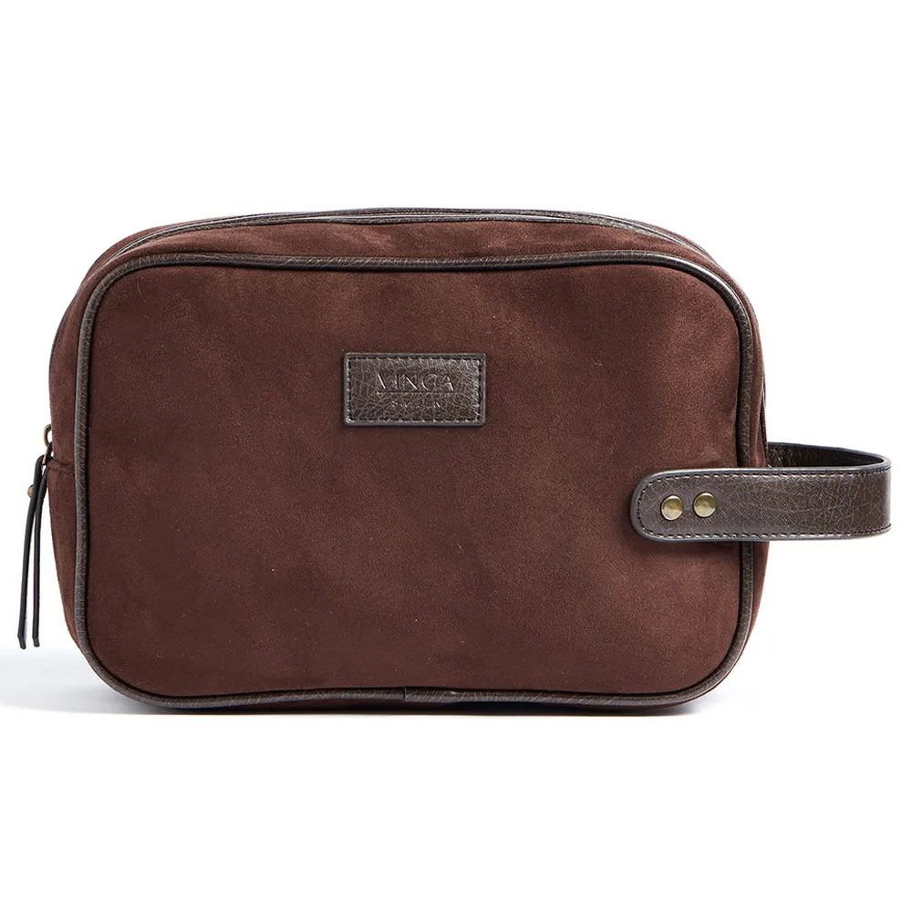 Personalised Hunton Toiletry Bag - Brown