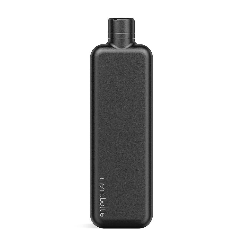 Memobottle Stainless Steel Slim - Zwart