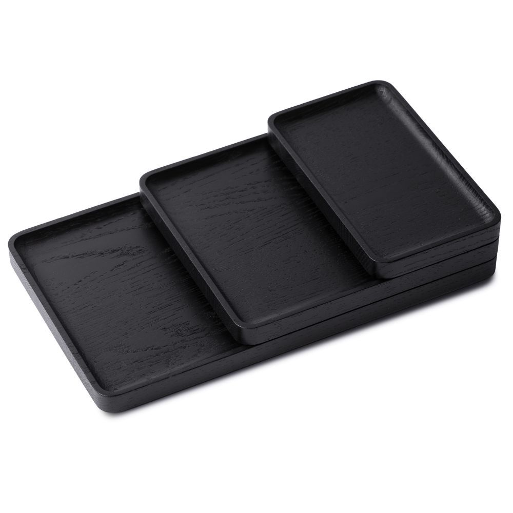 Oakywood Catchall Tray Bundle Organizers - Black
