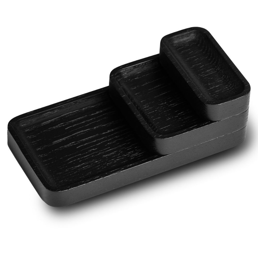 Oakywood Catchall Tray Mini Bundle Organizers - Black