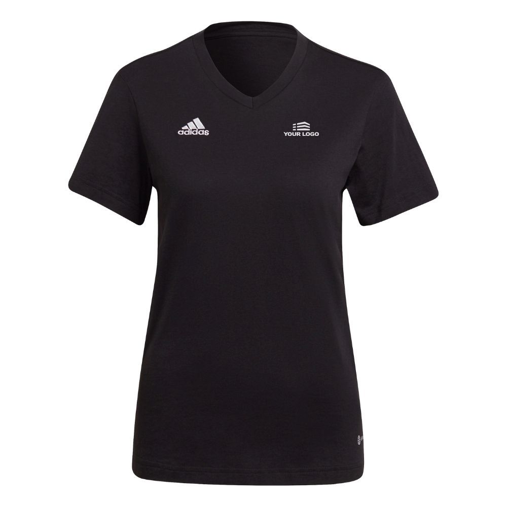 Gepersonaliseerd Adidas Katoenen T-shirt Dames Zwart