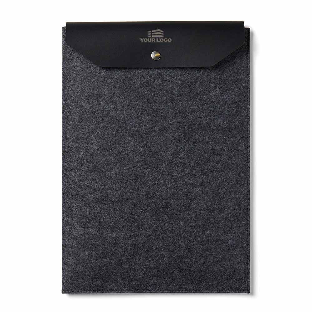 Personalised Recycled Felt Laptop Case - Black