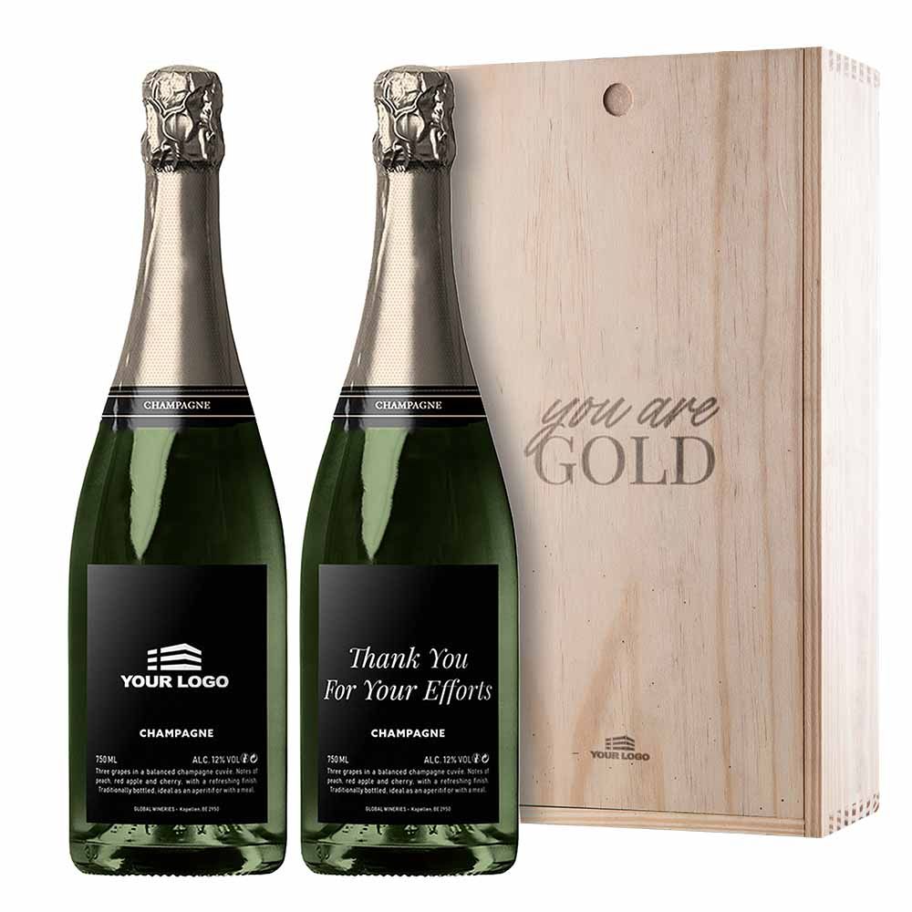 Personalisiertes Champagner-Duo - Win Edition