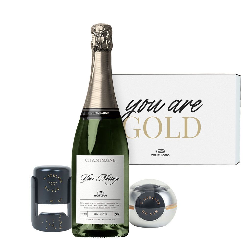Personalised Champagne & L’Atelier du Vin Set