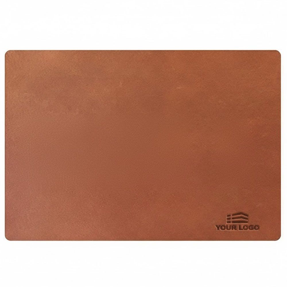 Personalised Leather Desk Pad Large - Cognac