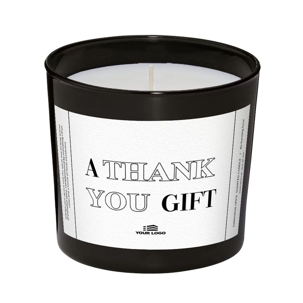 Personalised Scented Candle - Black Matt