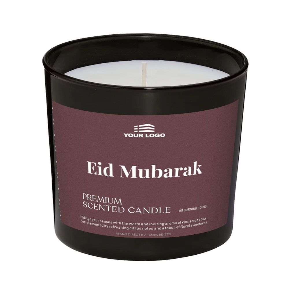 Personalised Scented Candle - Black Matt - Eid al-Fitr