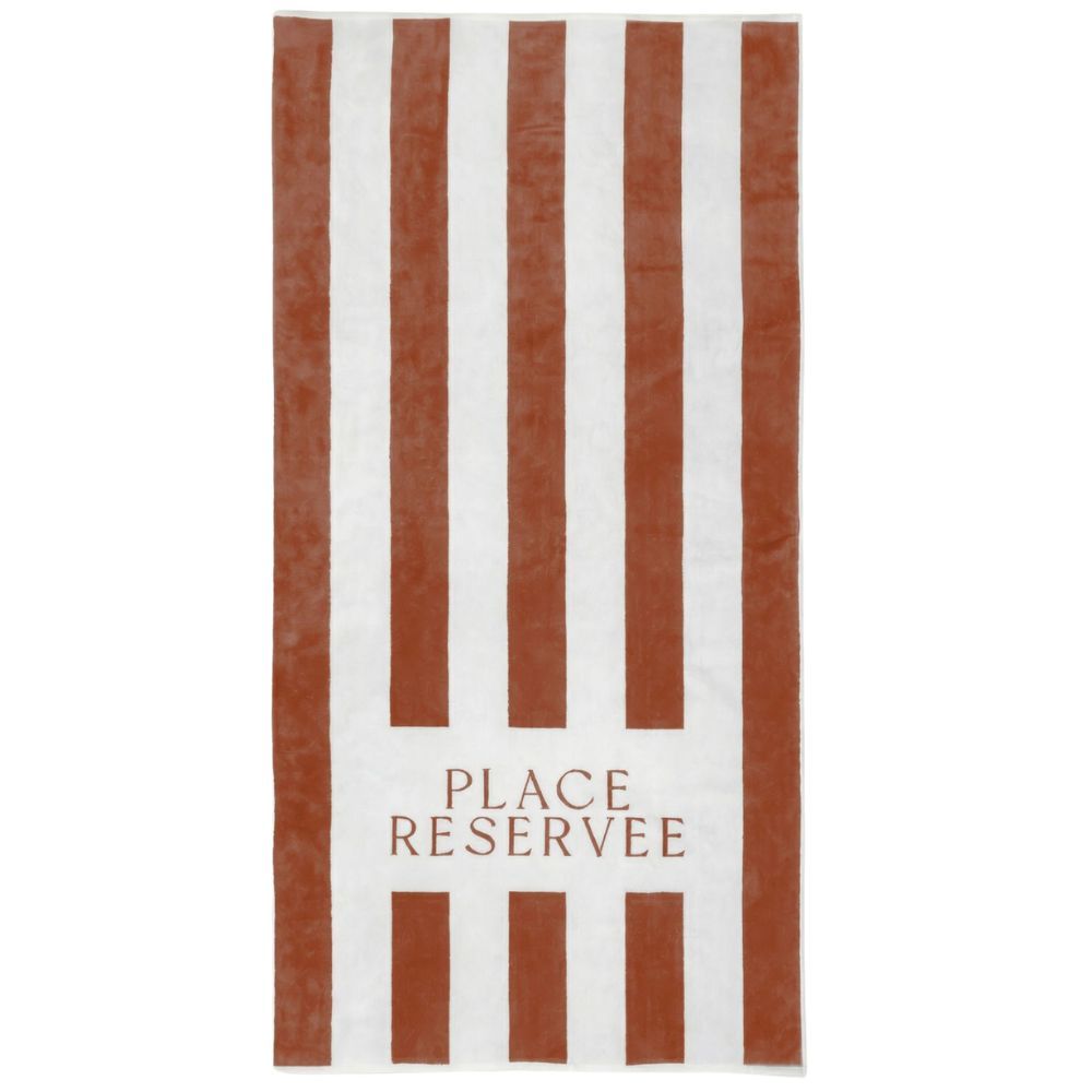 Place Reservee Classic Beach Towel - Tan Brown