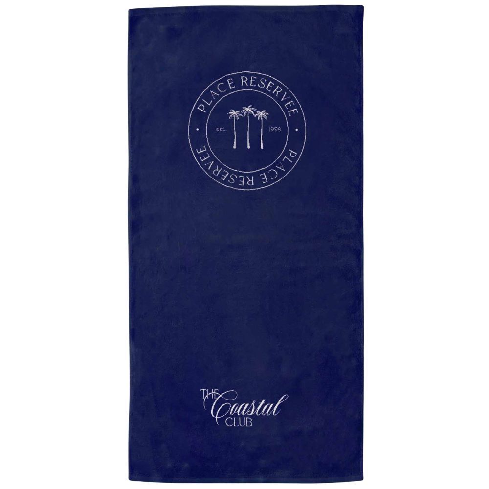 Place Reservee The Club Collection Beach Towel - Marine Blue