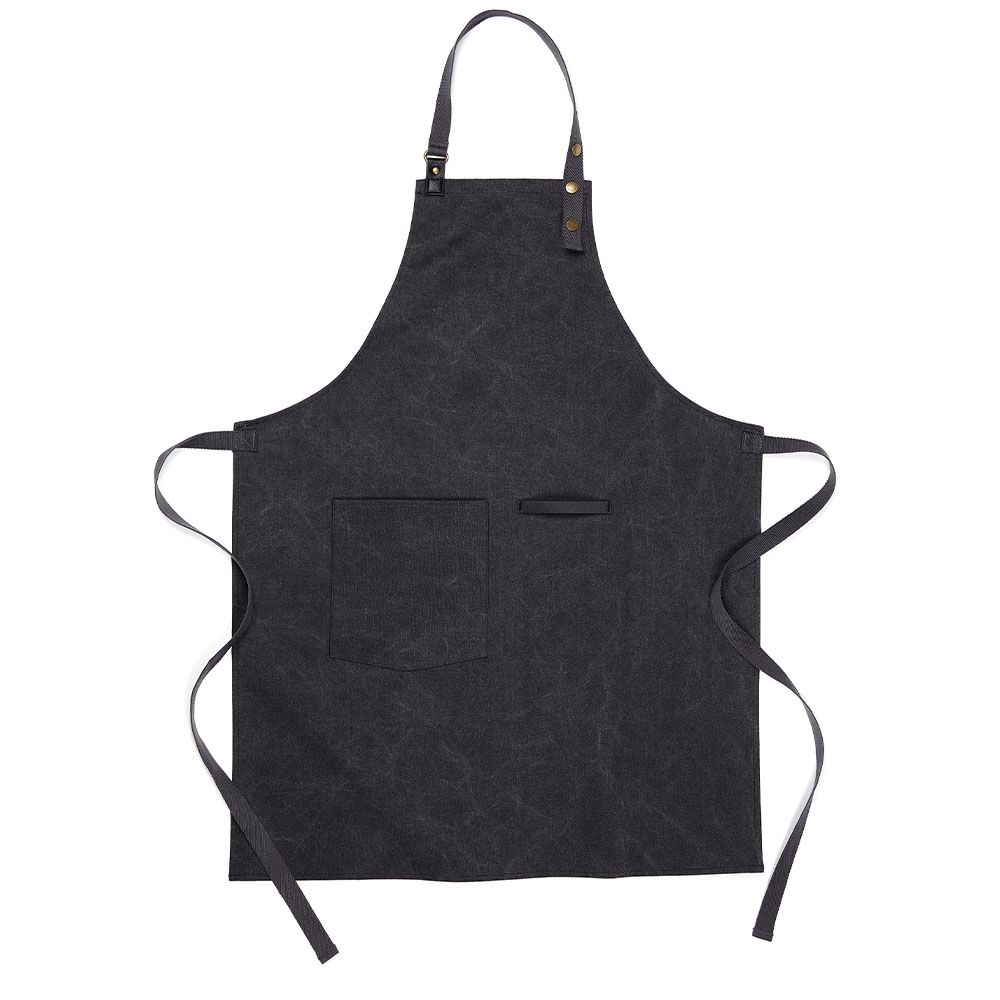 Tome Schürze Aus recyceltem Canvas - Schwarz