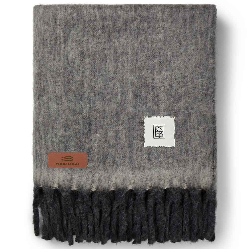Couverture Personnalisée En Laine Saletto - Gris