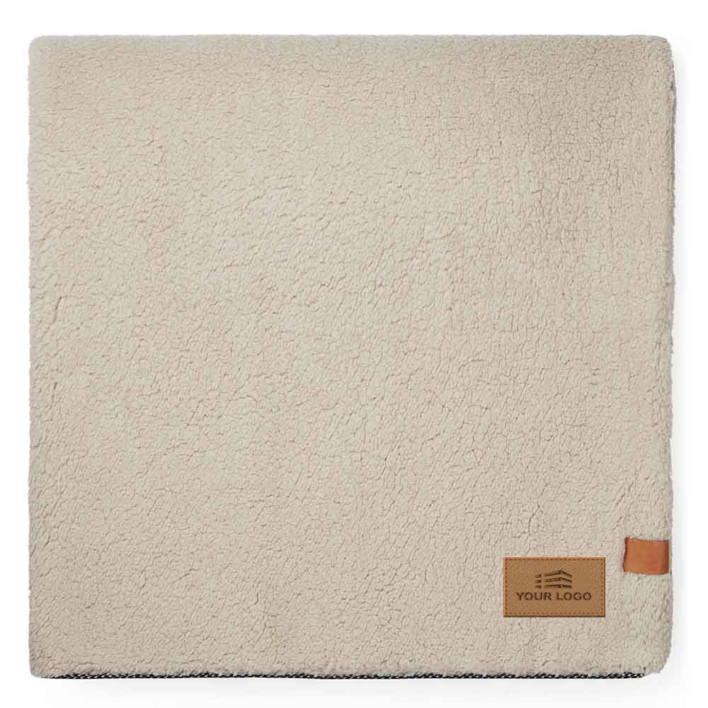 Couverture Personnalisée Maine Recyclé Double Pile - Marron