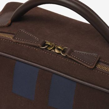 College Toiletry Bag - Chocolate