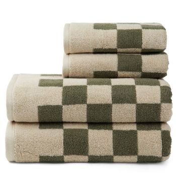 Elba Serviette De Bain En Coton Biologique - Vert