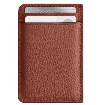 Woolnut Leather Card Holder - Cognac