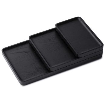 Oakywood Catchall Tray Bundle Organizers - Black