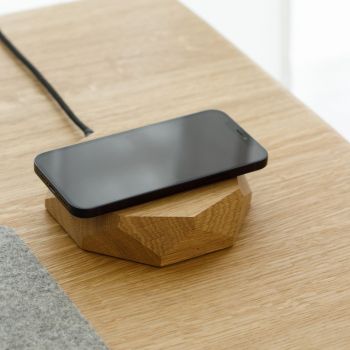 Oakywood Wireless Geometric Charging Pad - Oak
