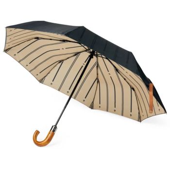 Bosler AWARE™ Recycled PET 21" Foldable Umbrella - Black