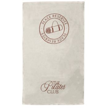 Place Reservee Pilates Club Sports Towel - Ecru/Tan Brown