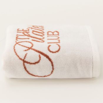 Place Reservee Pilates Club Sports Towel - Ecru/Tan Brown