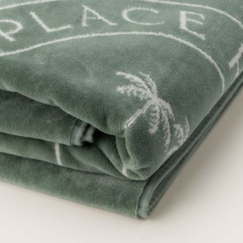 Place Reservee The Club Collection Beach Towel - Eucalyptus Green