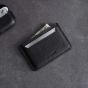 Woolnut Leather Card Holder - Black