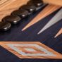 Manopoulos American Walnut Backgammon Set - Black Oak