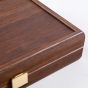 Manopoulos Speelkaarten Etui - Donkerbruin Hout