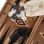 Manopoulos American Walnut Backgammon Set