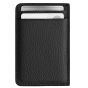 Woolnut Leather Card Holder - Black