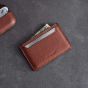 Woolnut Leather Card Holder - Cognac