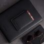 Woolnut Leather Sleeve for Passports - Black