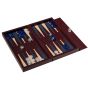 House of Nobilique Leather Booklet Backgammon - Burgundy