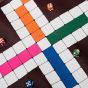House of Nobilique Leather Roll-Up Ludo Set  - Burgundy