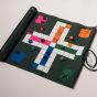 House of Nobilique Leather Roll-Up Ludo Set - Green