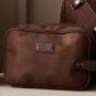 Personalised Hunton Toiletry Bag - Brown