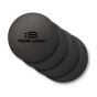 Personalised Set Of 4 Leather Coasters - Black