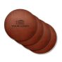 Set Personnalisé De 4 Sous-verres En Cuir - Cognac
