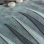 Manopoulos Roll Up Suede Backgammon Set - Grey