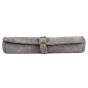 Manopoulos Roll Up Suede Backgammon Set - Grey