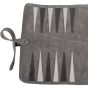 Manopoulos Roll Up Suede Backgammon Set - Grey