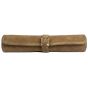 Manopoulos Roll Up Suede Backgammon Set - Khaki Brown