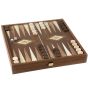 Manopoulos Walnut Replica Chess & Backgammon Set - Walnut Brown