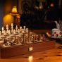 Manopoulos Walnut Replica Chess & Backgammon Set - Walnut Brown