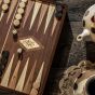 Manopoulos Walnut Replica Chess & Backgammon Set - Walnut Brown