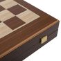 Manopoulos Wenge 3-in-1 Chess, Backgammon & Checkers Set - Dark Brown