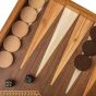 Manopoulos Wooden Chess & Backgammon Replica Set - Walnut Brown