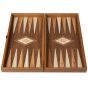 Manopoulos Wooden Chess & Backgammon Replica Set - Walnut Brown